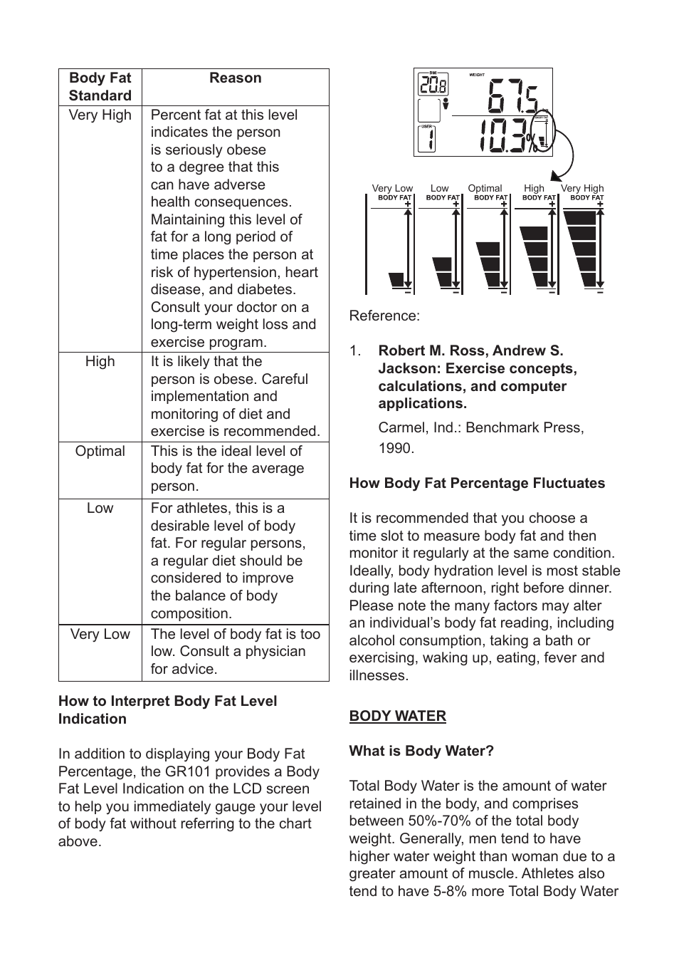 Oregon Scientific Body Fat Monitor with Wireless Remote Display GR101 User Manual | Page 10 / 15