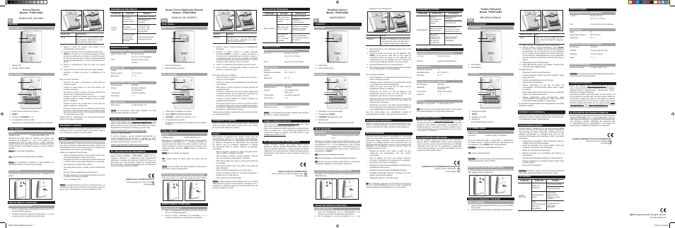 Sensor remoto modelo: thgr122nx manual de usuario, Draadloze sensor model: thgr122nx handleiding | Oregon Scientific Remote Thermo-Hygrometer Sensor THGR122NX User Manual | Page 2 / 2