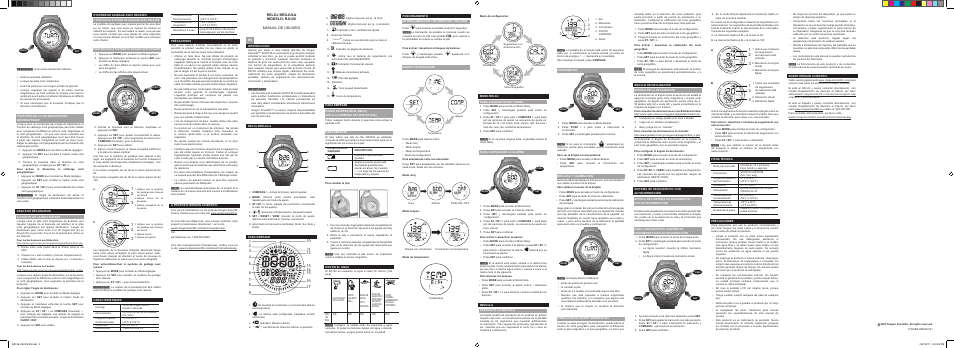 Reloj brújula modelo: ra126 manual de usuario | Oregon Scientific RA126 User Manual | Page 2 / 2