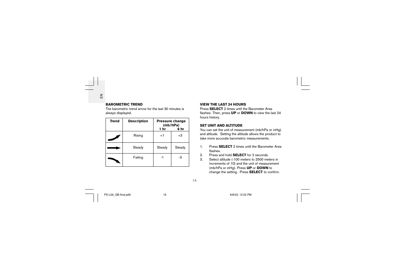 Oregon Scientific PS-L06U User Manual | Page 16 / 30