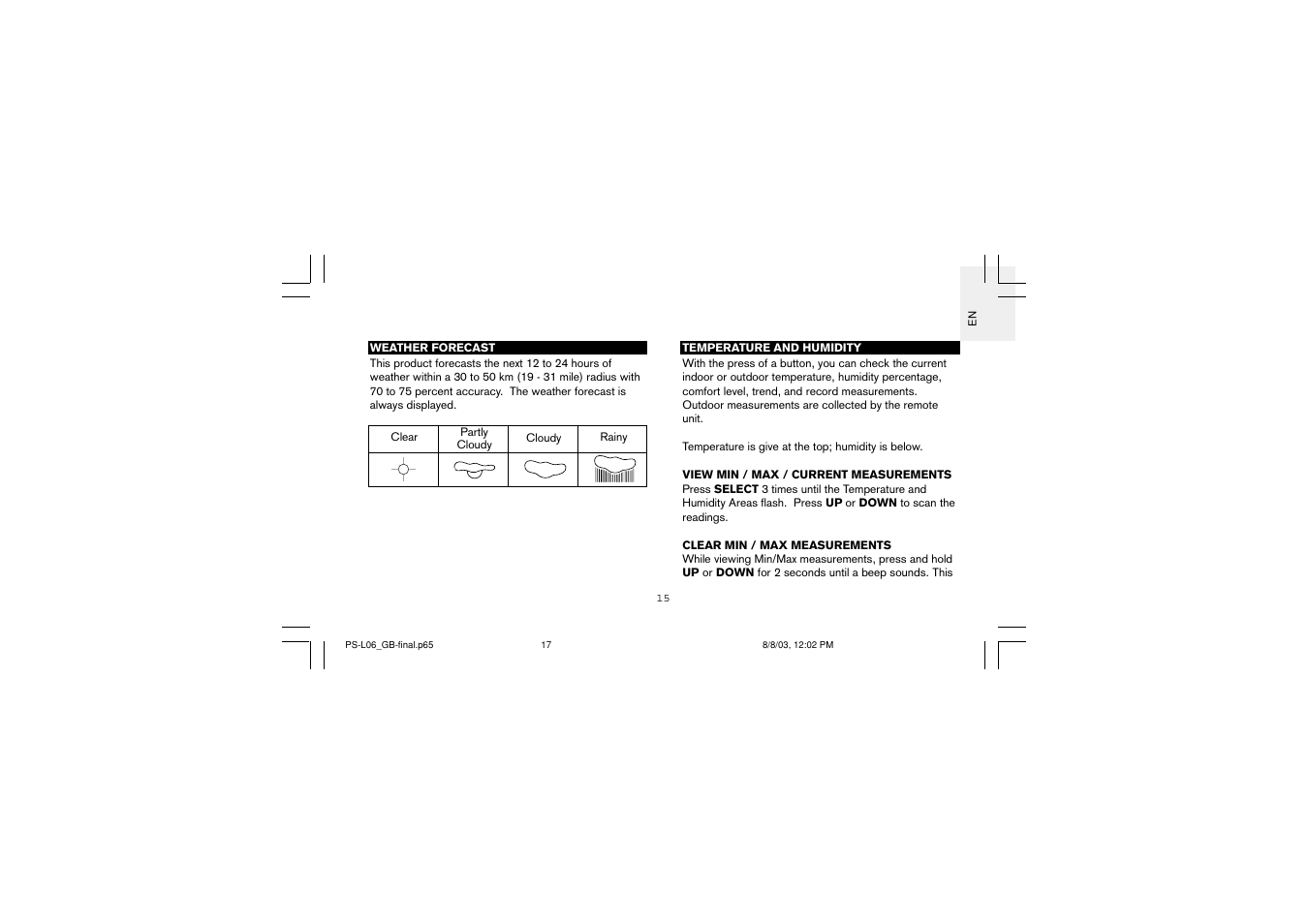 Oregon Scientific PS-L06U User Manual | Page 17 / 30