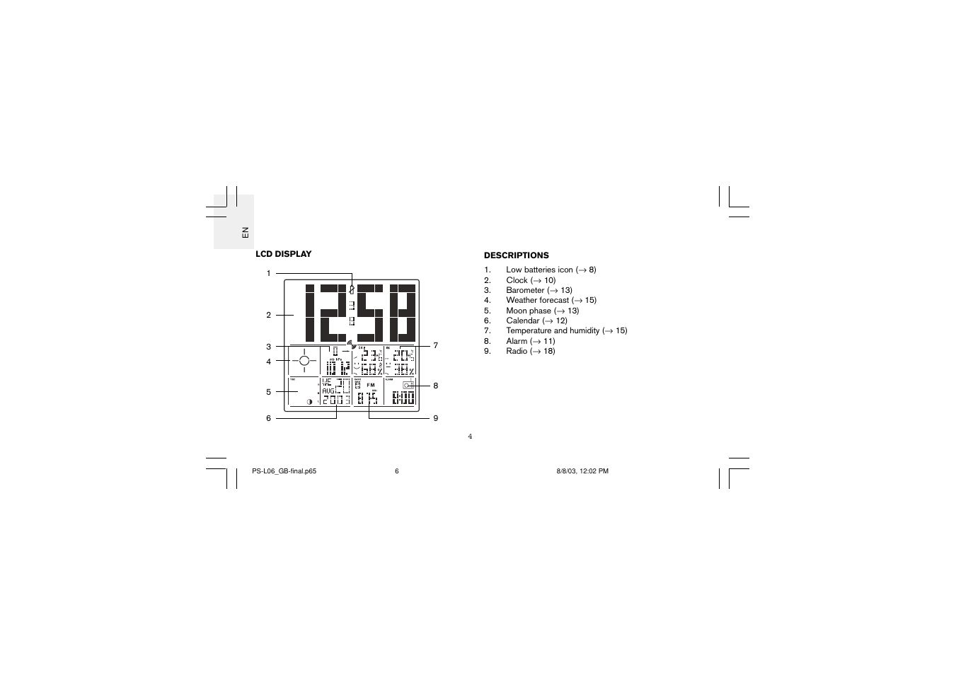 Oregon Scientific PS-L06U User Manual | Page 6 / 30