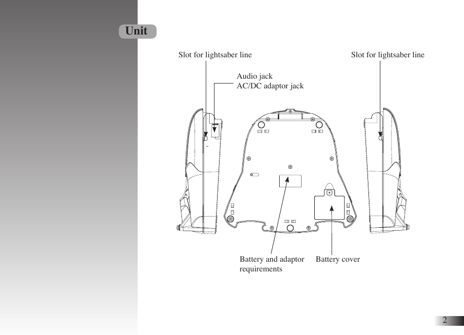 Unit | Oregon Scientific Star Wars Darth Vader Laptop DV33 User Manual | Page 6 / 22