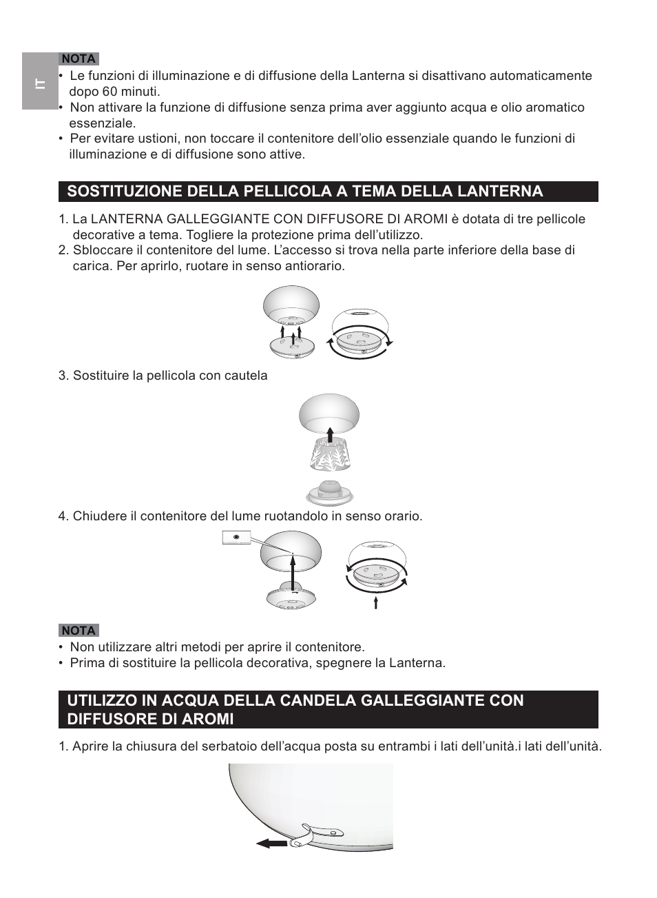 Sostituzione della pellicola a tema della lanterna | Oregon Scientific WS112 User Manual | Page 10 / 52