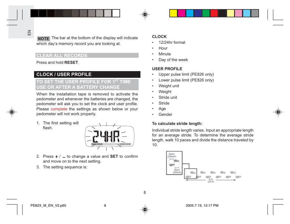 Oregon Scientific PE829 User Manual | Page 8 / 15