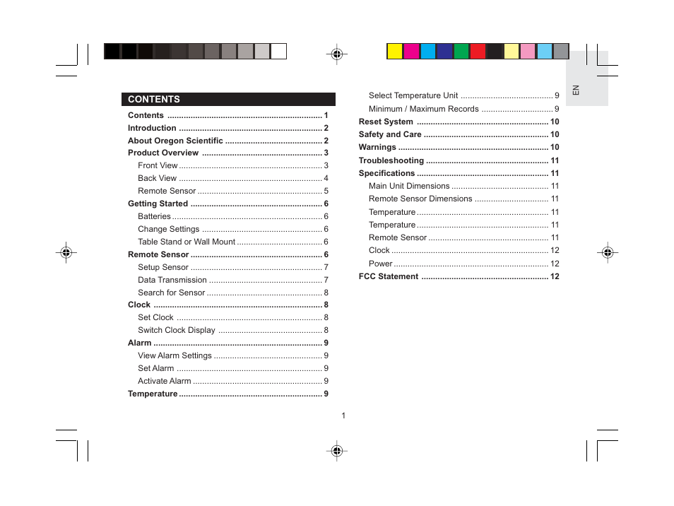 Oregon Scientific RAR601 User Manual | Page 2 / 15