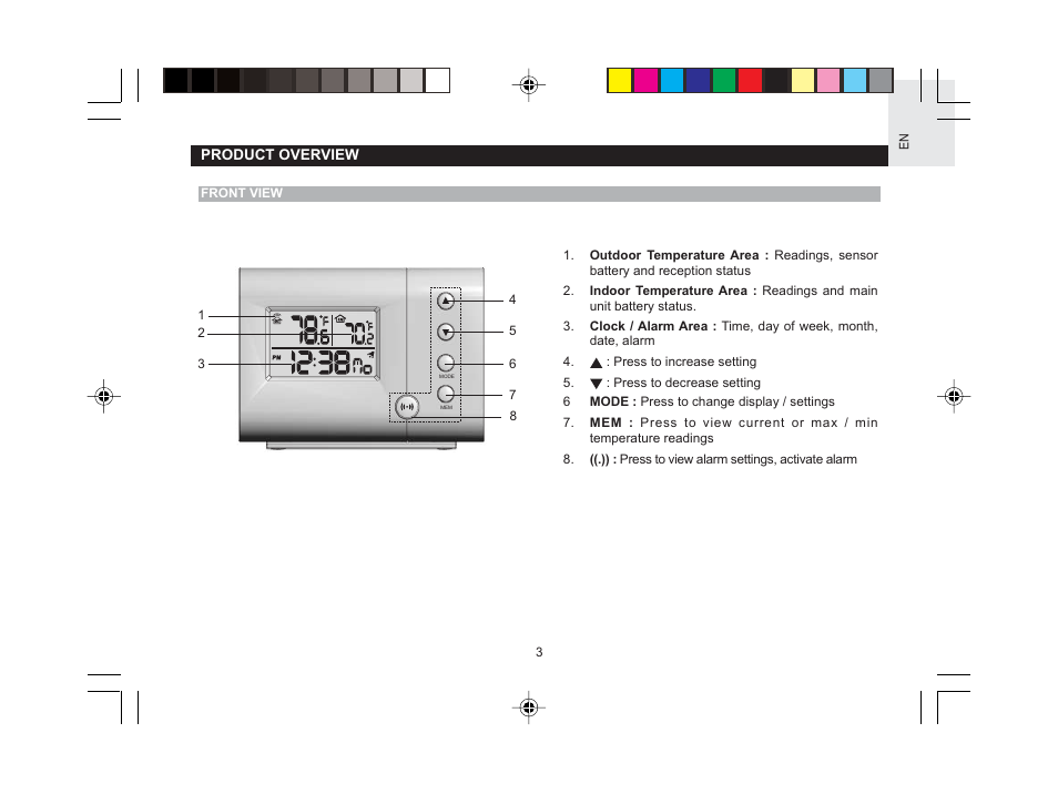 Oregon Scientific RAR601 User Manual | Page 4 / 15