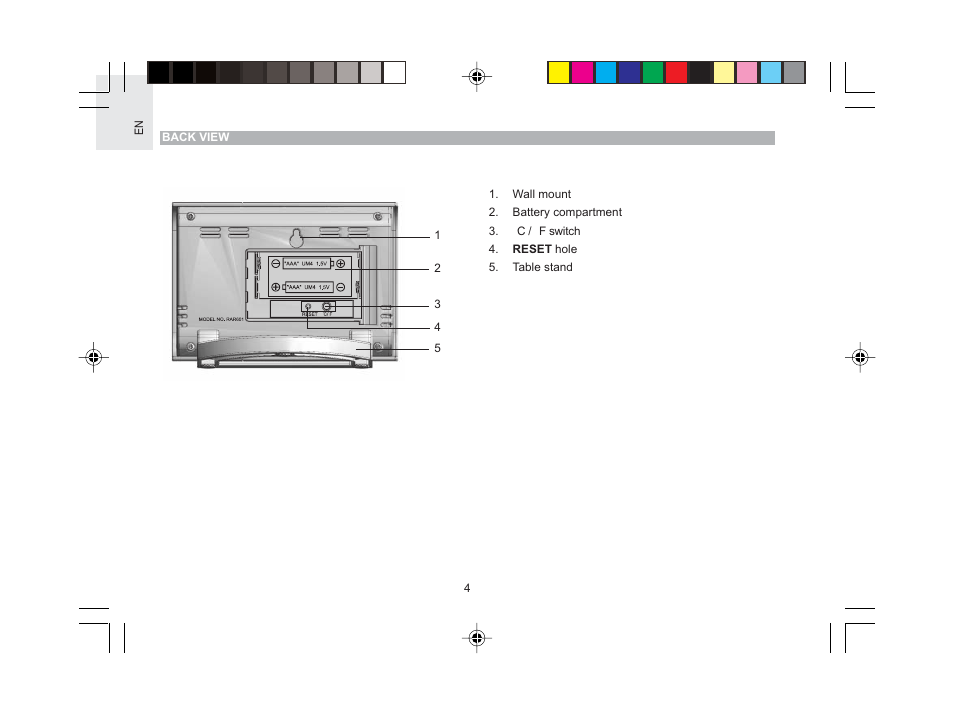 Oregon Scientific RAR601 User Manual | Page 5 / 15