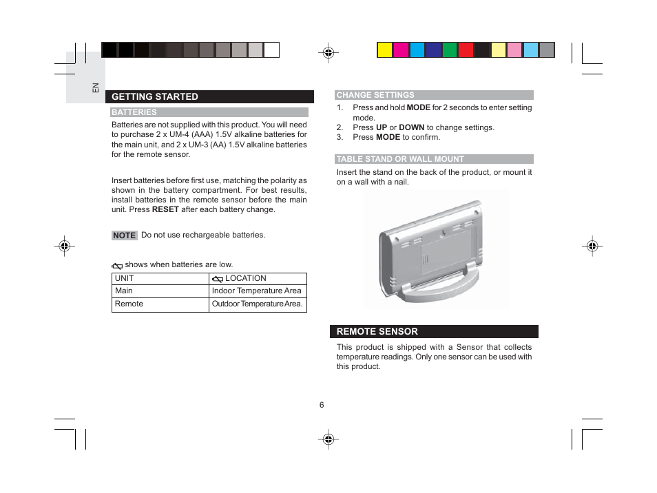 Oregon Scientific RAR601 User Manual | Page 7 / 15