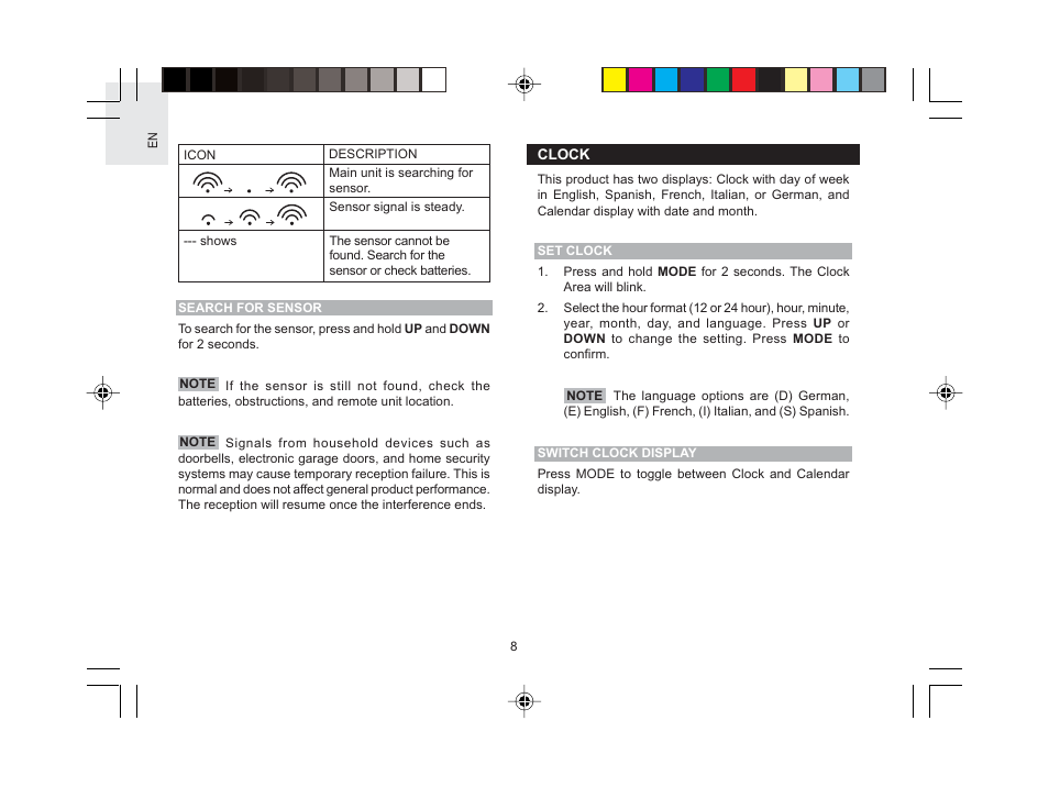 Oregon Scientific RAR601 User Manual | Page 9 / 15