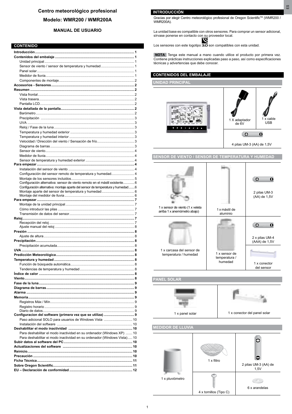 Oregon Scientific WMR200 User Manual | Page 13 / 95