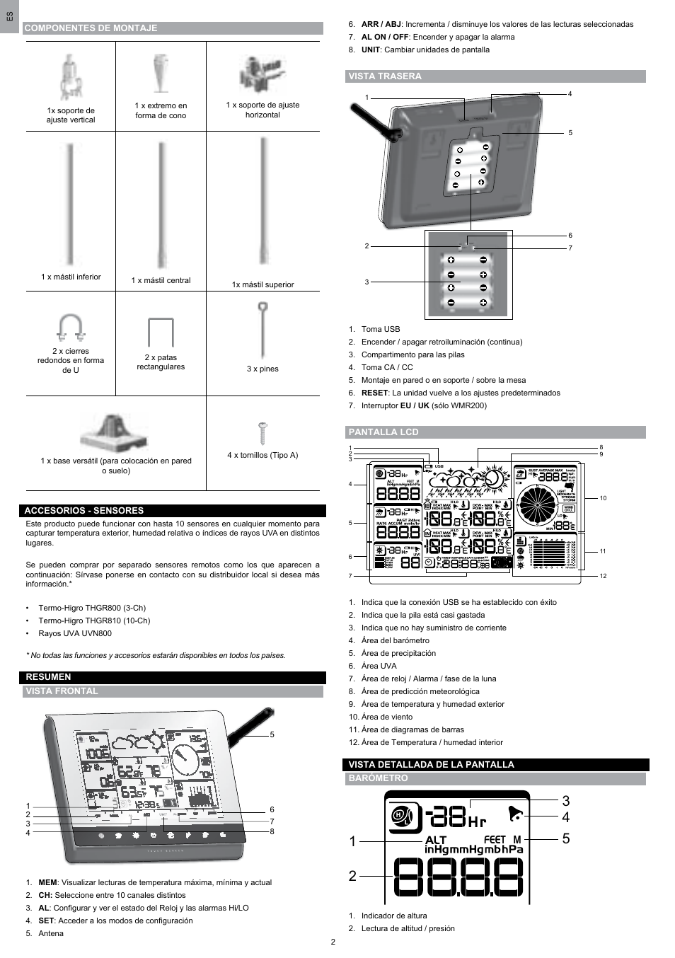 Feet m | Oregon Scientific WMR200 User Manual | Page 14 / 95