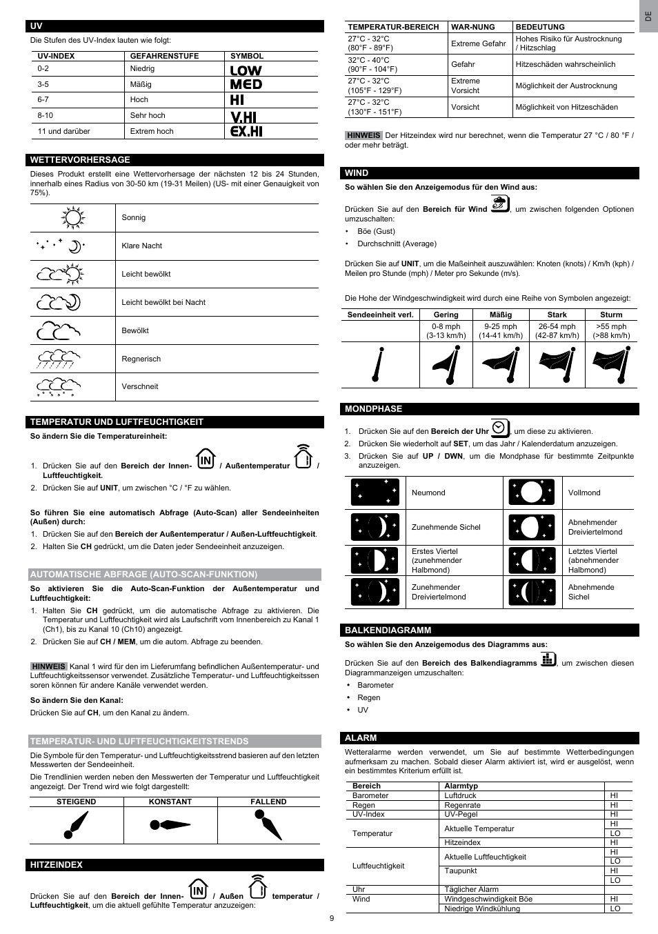 Oregon Scientific WMR200 User Manual | Page 33 / 95