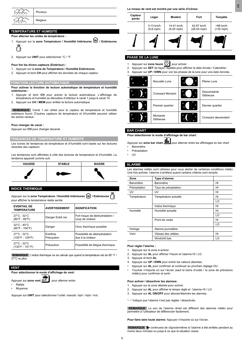 Oregon Scientific WMR200 User Manual | Page 45 / 95