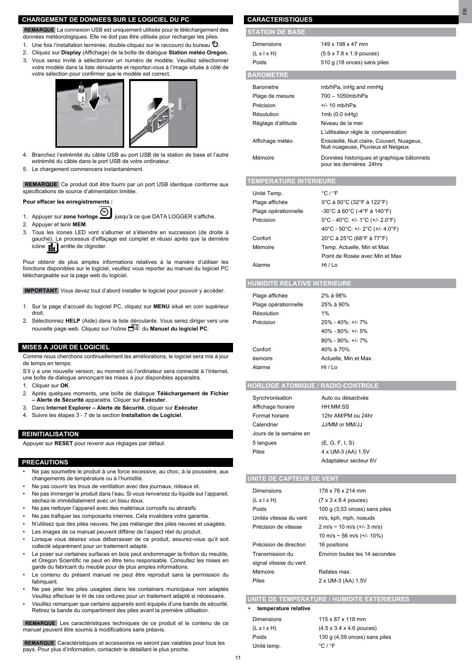 Oregon Scientific WMR200 User Manual | Page 47 / 95