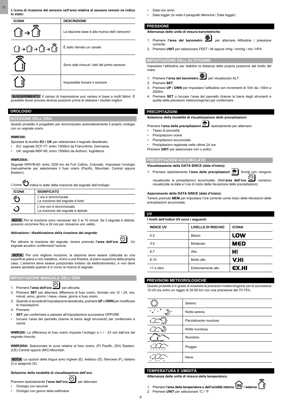 Oregon Scientific WMR200 User Manual | Page 56 / 95