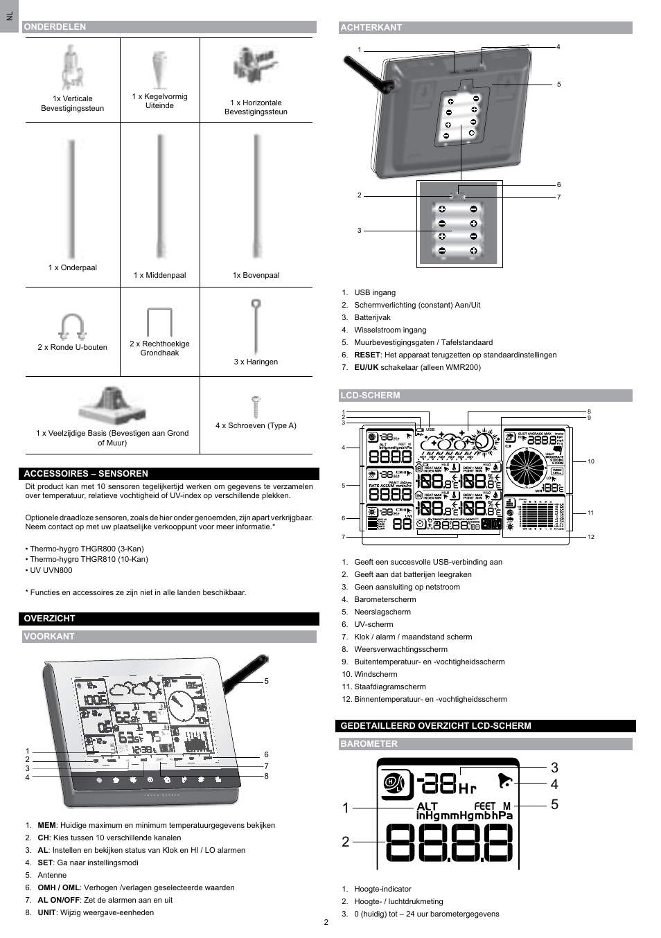 Feet m | Oregon Scientific WMR200 User Manual | Page 62 / 95