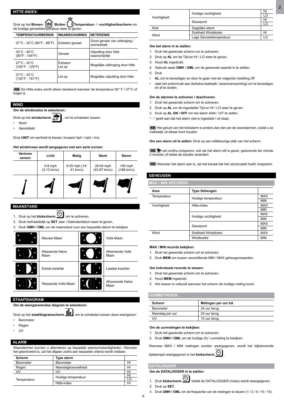 Oregon Scientific WMR200 User Manual | Page 69 / 95