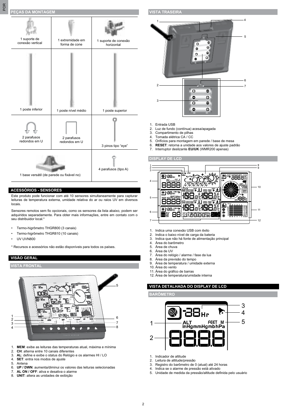 Feet m | Oregon Scientific WMR200 User Manual | Page 74 / 95