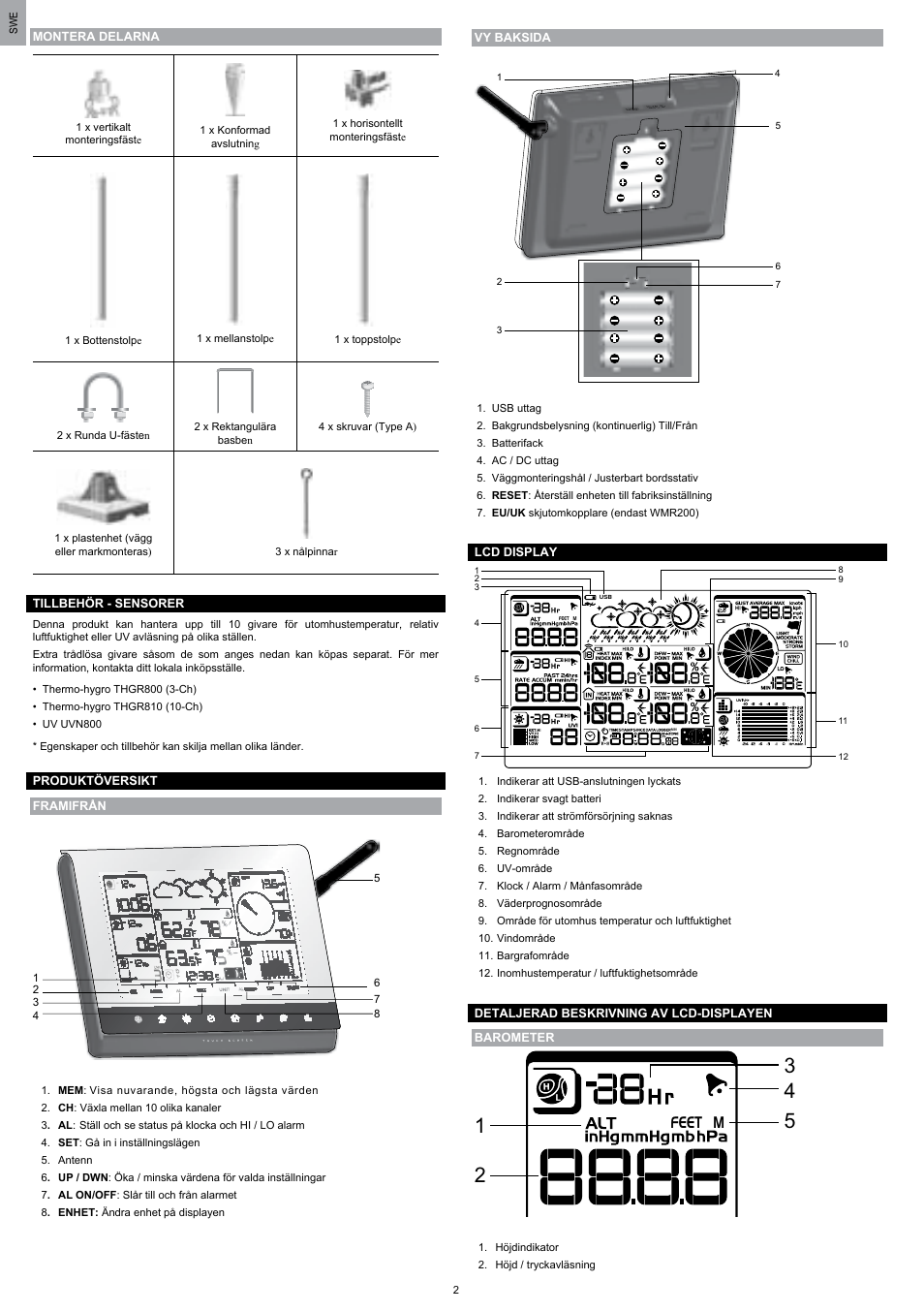 Feet m | Oregon Scientific WMR200 User Manual | Page 85 / 95