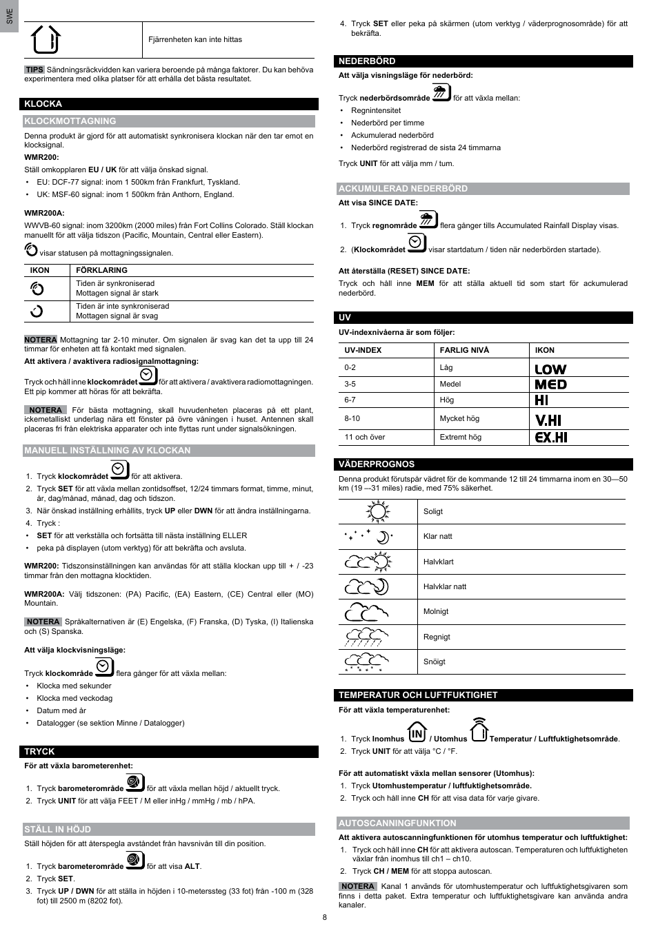 Oregon Scientific WMR200 User Manual | Page 91 / 95