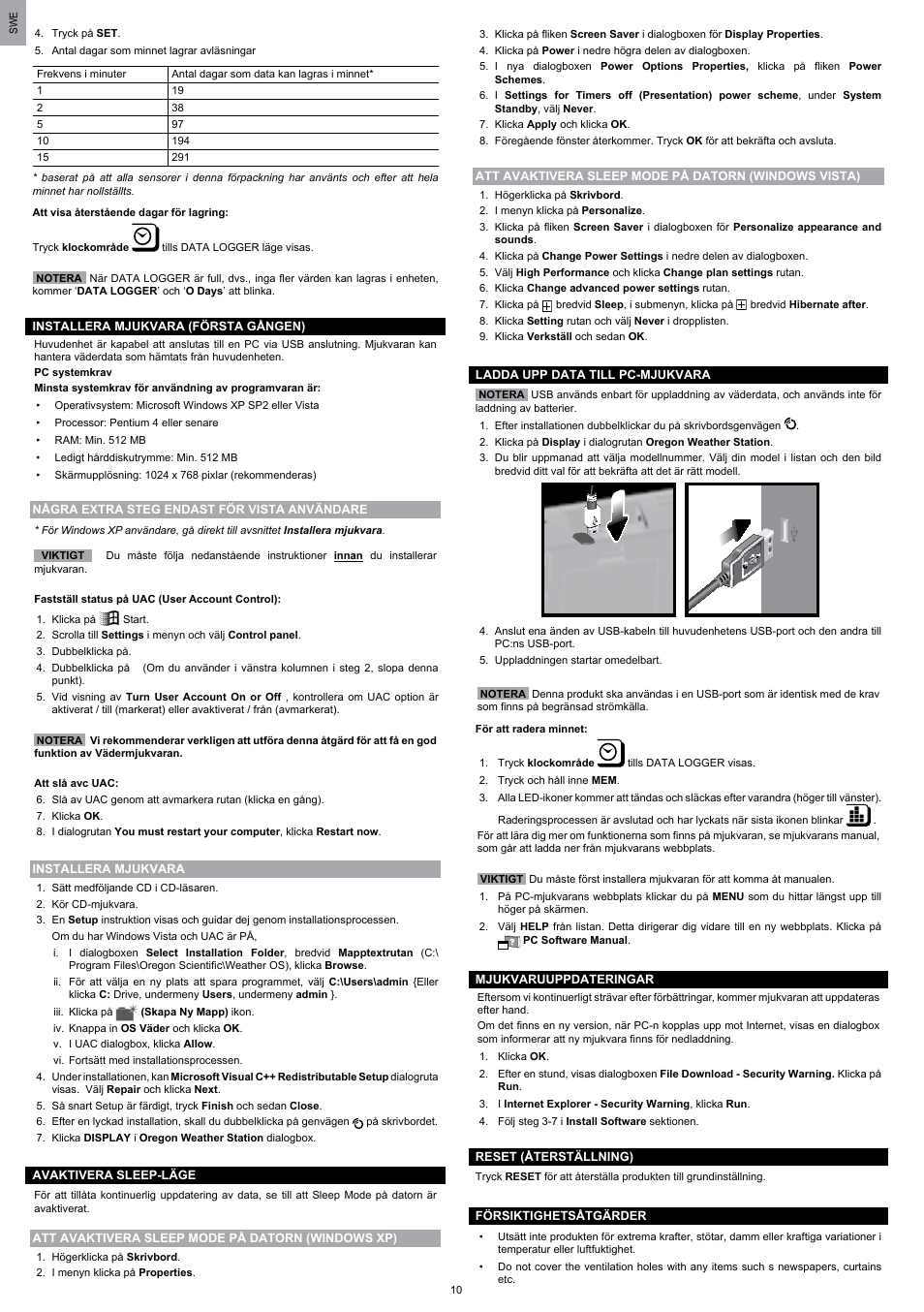 Oregon Scientific WMR200 User Manual | Page 93 / 95