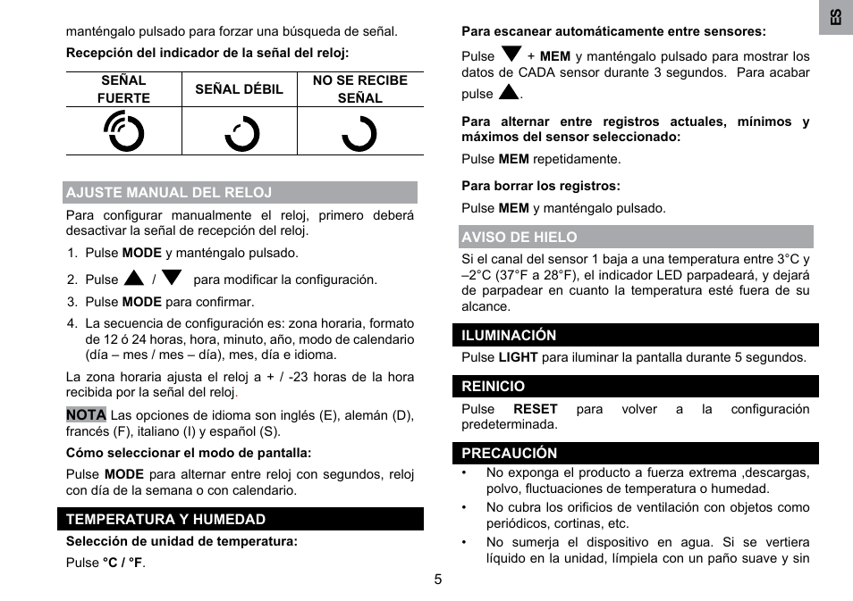 Oregon Scientific RMR203HG User Manual | Page 13 / 58