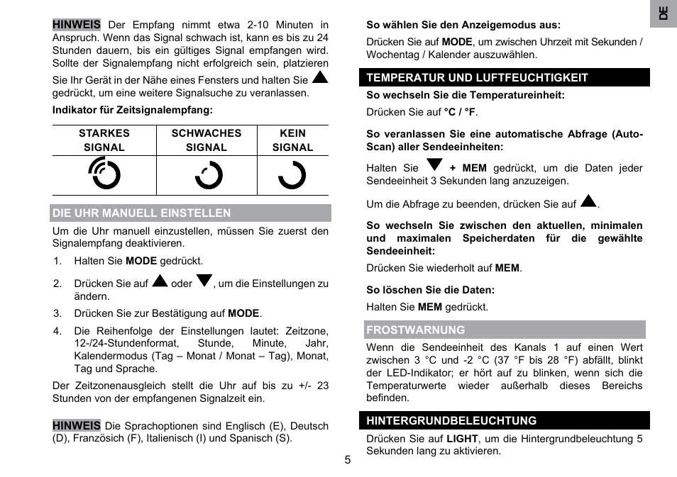 Oregon Scientific RMR203HG User Manual | Page 20 / 58