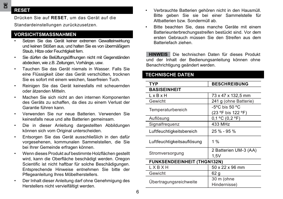 Oregon Scientific RMR203HG User Manual | Page 21 / 58