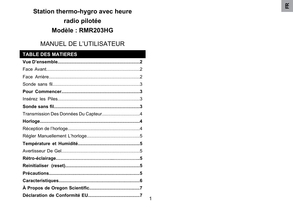 Oregon Scientific RMR203HG User Manual | Page 23 / 58