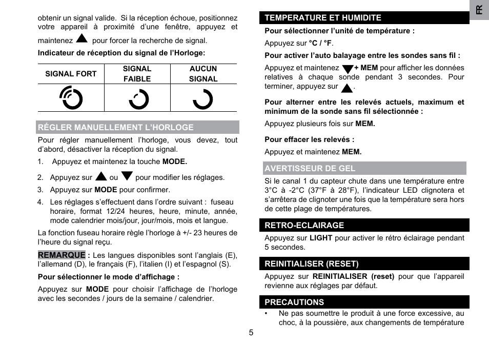 Oregon Scientific RMR203HG User Manual | Page 27 / 58