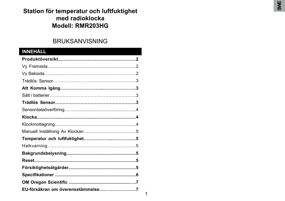 Oregon Scientific RMR203HG User Manual | Page 51 / 58