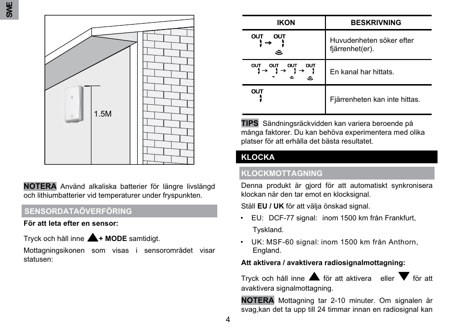 Oregon Scientific RMR203HG User Manual | Page 54 / 58