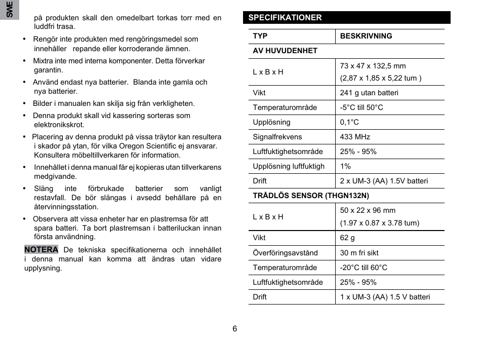 Oregon Scientific RMR203HG User Manual | Page 56 / 58