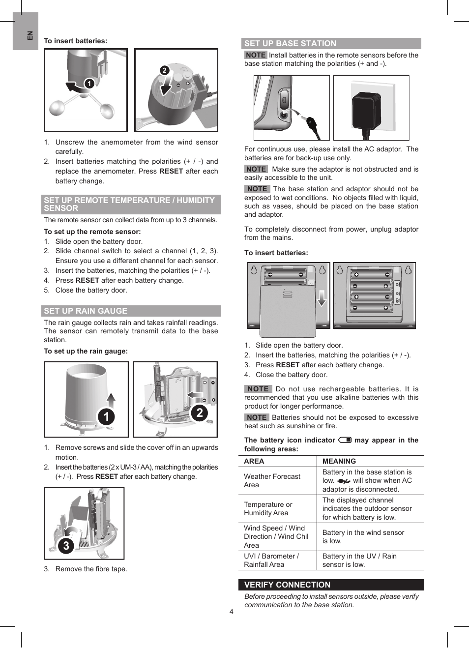 Oregon Scientific WMR88 User Manual | Page 4 / 11