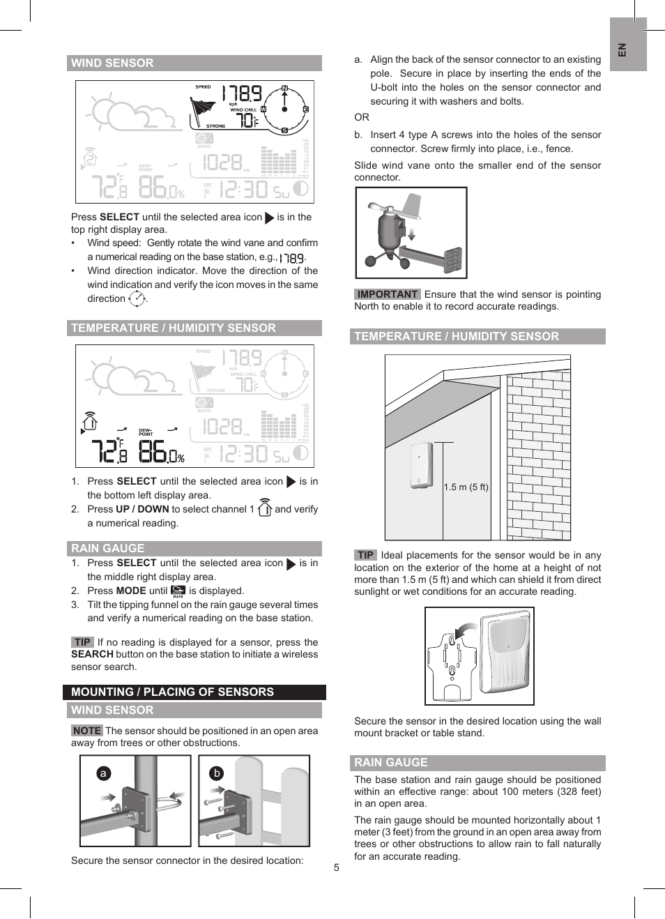 Oregon Scientific WMR88 User Manual | Page 5 / 11