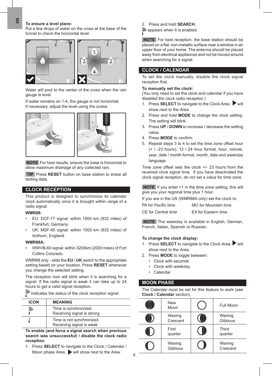 Oregon Scientific WMR88 User Manual | Page 6 / 11