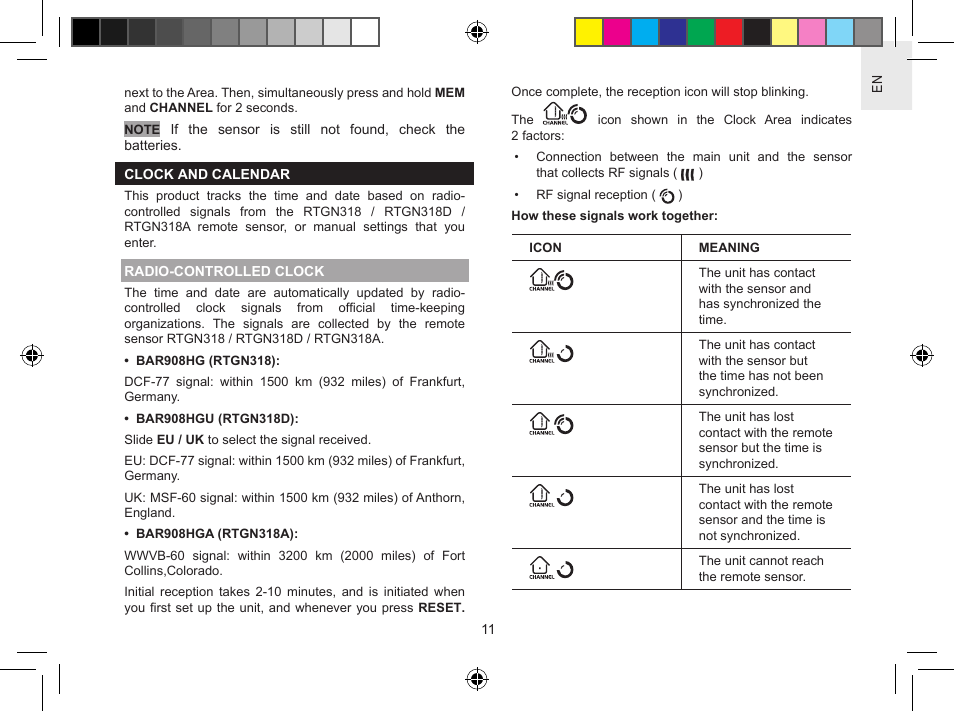 Oregon Scientific Metal Weather Station BAR908HGA User Manual | Page 11 / 21