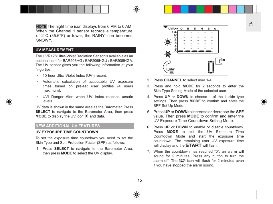 Oregon Scientific Metal Weather Station BAR908HGA User Manual | Page 15 / 21