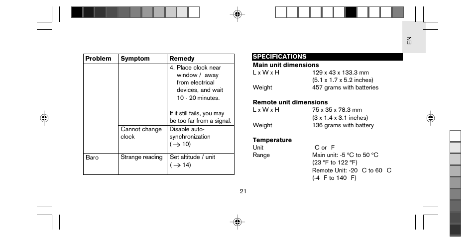 Oregon Scientific STARCK PS-M01U User Manual | Page 22 / 25