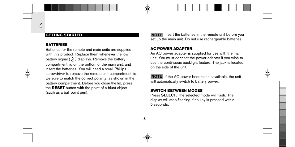 Oregon Scientific STARCK PS-M01U User Manual | Page 9 / 25