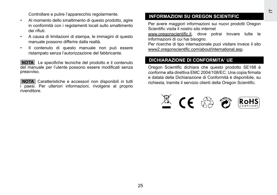 Oregon Scientific SE188 User Manual | Page 124 / 197