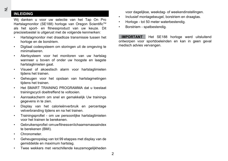 Oregon Scientific SE188 User Manual | Page 126 / 197