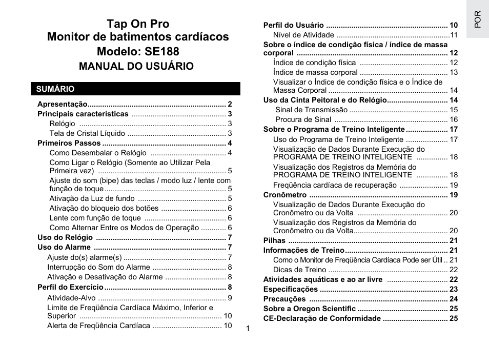 Manual do usuário | Oregon Scientific SE188 User Manual | Page 150 / 197