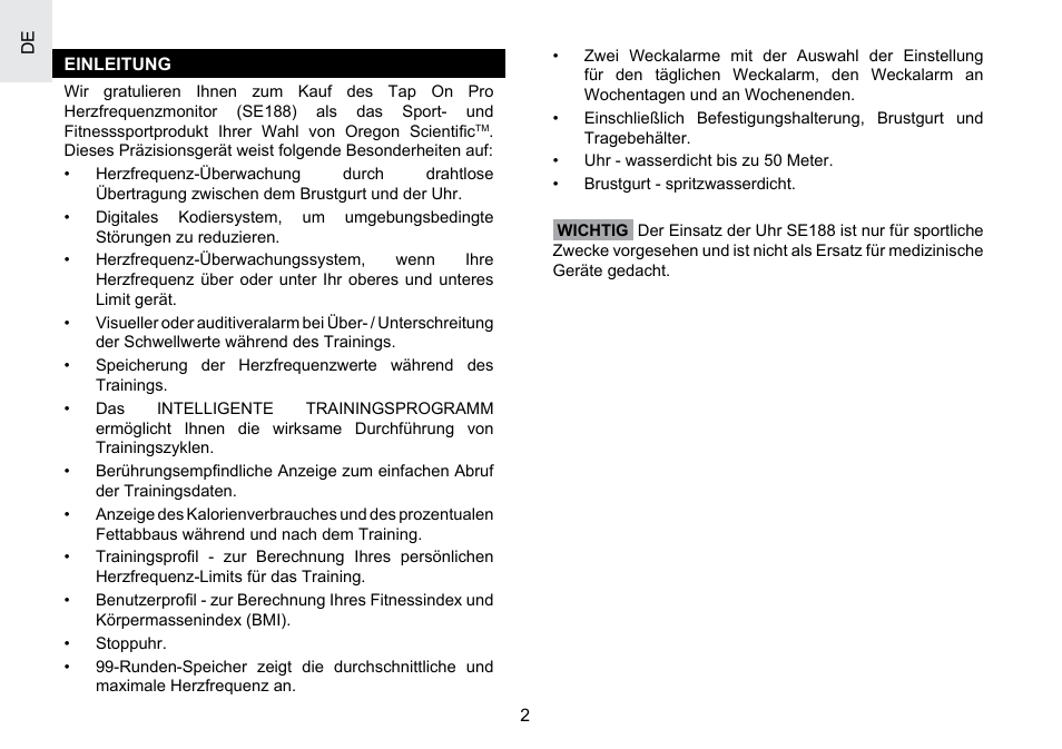 Oregon Scientific SE188 User Manual | Page 51 / 197