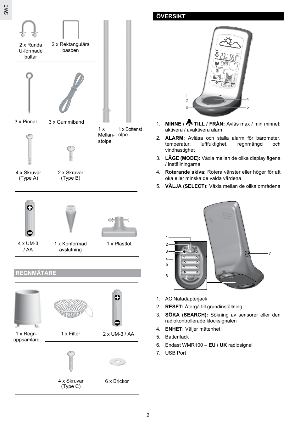 Oregon Scientific SCIENTICTM WEATHER STATION WMR100A User Manual | Page 102 / 115