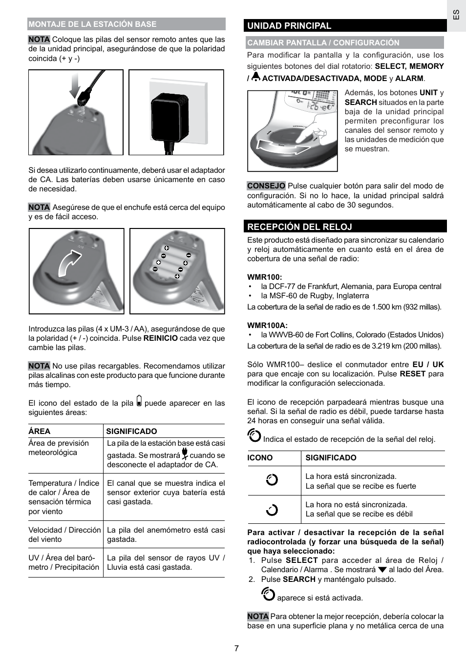 Oregon Scientific SCIENTICTM WEATHER STATION WMR100A User Manual | Page 22 / 115