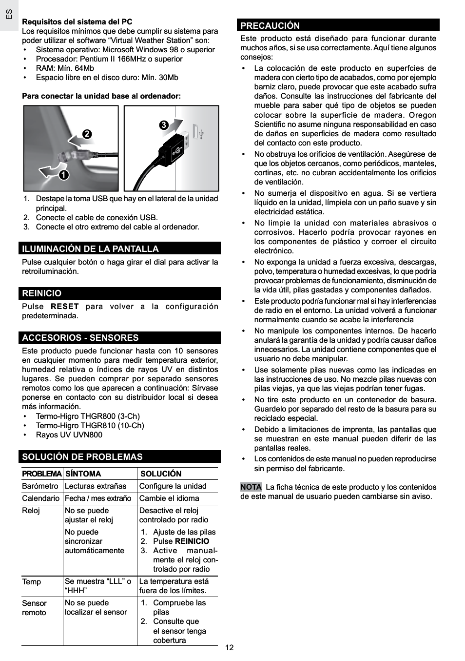 Oregon Scientific SCIENTICTM WEATHER STATION WMR100A User Manual | Page 27 / 115
