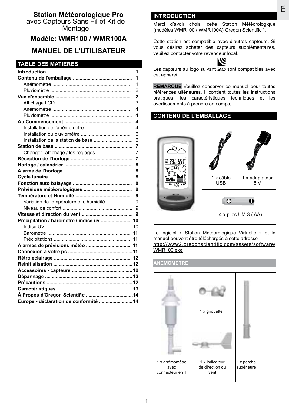 Oregon Scientific SCIENTICTM WEATHER STATION WMR100A User Manual | Page 45 / 115