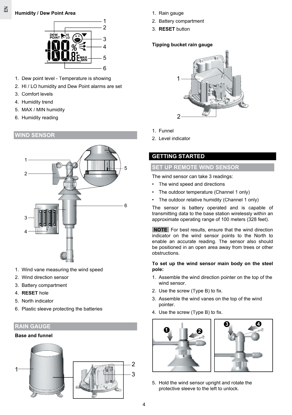 Oregon Scientific SCIENTICTM WEATHER STATION WMR100A User Manual | Page 5 / 115